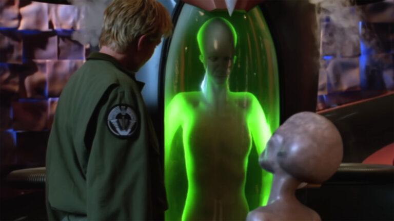 Heimdall shows Carter the Asgard ancestor ("Revelations")
