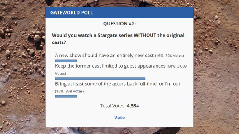 Poll Results: Would you watch a Stargate series WITHOUT the original casts?