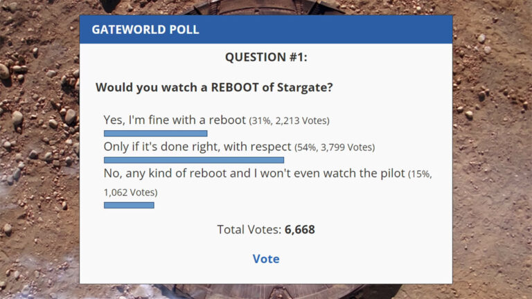 Poll Results: Would you watch a REBOOT of Stargate?