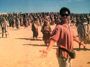 Dean Devlin on the set of Stargate (1993)