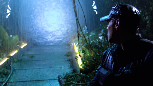 Lt. Matthew Scott at the Stargate ("Time")