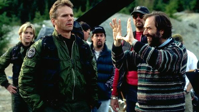 Director Mario Azzopardi on set ("Children of the Gods")